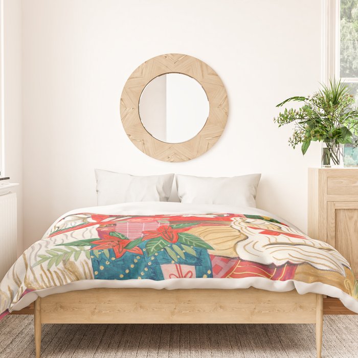 Dogs in cosy living room in bright colours Duvet Cover Gallery Image 3