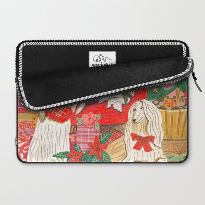 Dogs in cosy living room in bright colours Laptop Sleeve Gallery Image 2