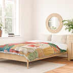 Dogs in cosy living room in bright colours Duvet Cover Gallery Image 2