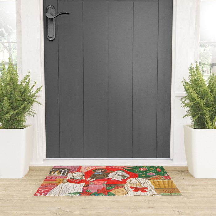 Dogs in cosy living room in bright colours Welcome Mat Gallery Image 3