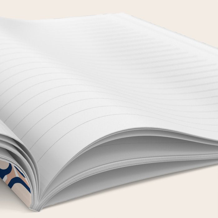 Festive, Floral Prints, Coral, Navy, Aqua Notebook Gallery Image 2