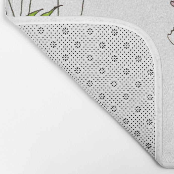 Pink Cosmos Flowers Bath Mat Gallery Image 2