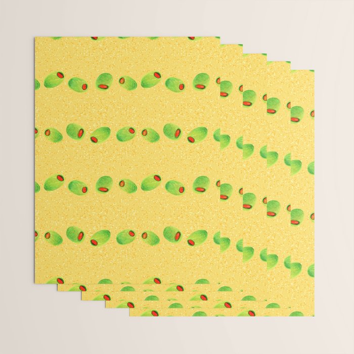 Olive Snack in Green & Yellow Wrapping Paper Gallery Image 3