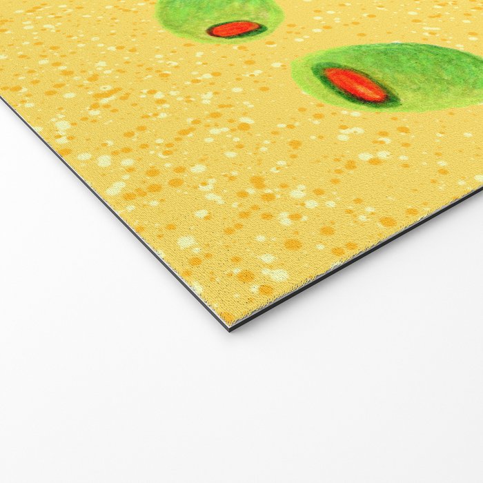 Olive Snack in Green & Yellow Welcome Mat Gallery Image 2