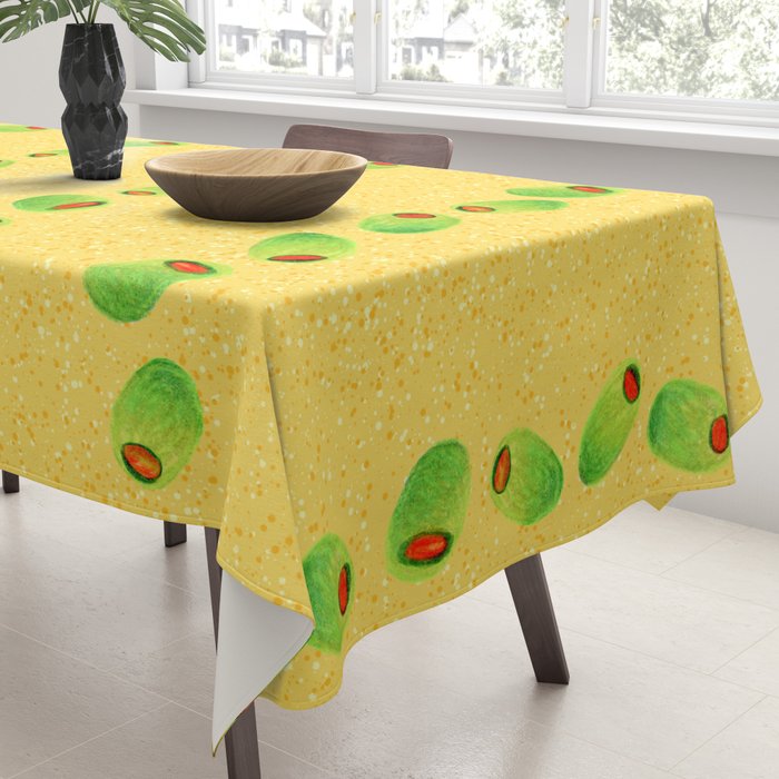 Olive Snack in Green & Yellow Tablecloth Gallery Image 3