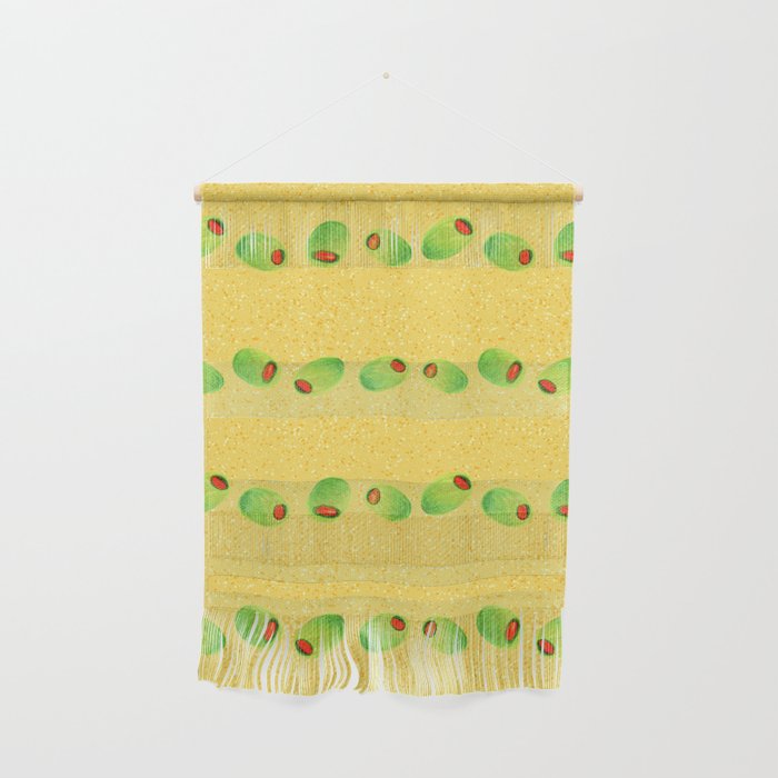 Olive Snack in Green & Yellow Wall Hanging Gallery Image 1