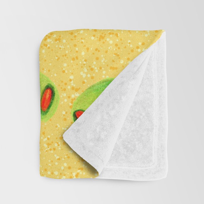 Olive Snack in Green & Yellow Throw Blanket Gallery Image 3