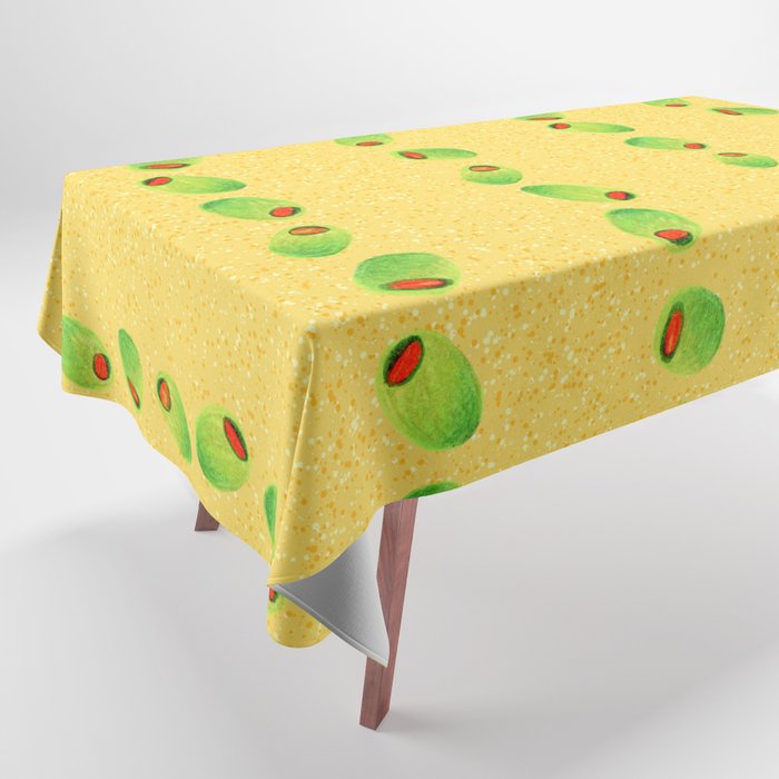 Olive Snack in Green & Yellow Tablecloth Gallery Image 1