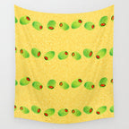 Olive Snack in Green & Yellow Wall Tapestry Gallery Image 4