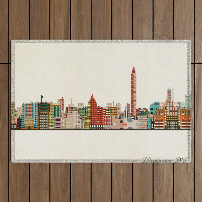 washington dc skyline Outdoor Rug Gallery Image 1