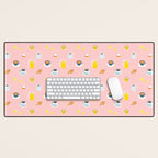 Retro breakfast coffee food pattern Desk Mat Gallery Image 1