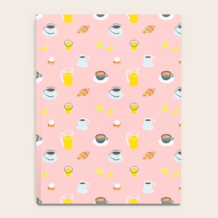 Retro breakfast coffee food pattern Notebook Gallery Image 4