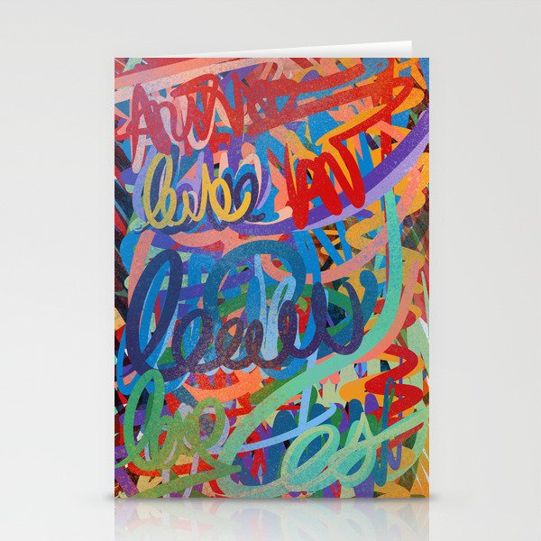 Urban Graffiti Art Love Sprayed  Stationery Card Gallery Image 2