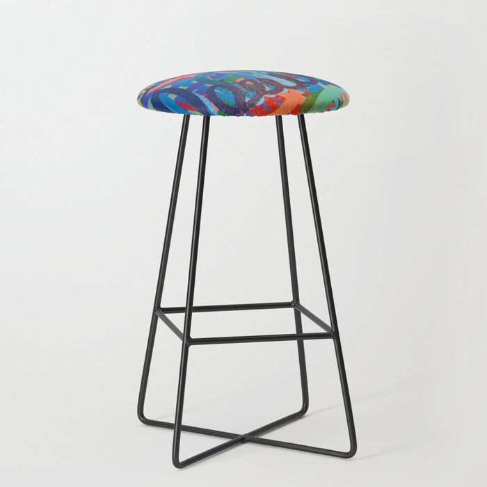 Urban Graffiti Art Love Sprayed  Stool Gallery Image 1