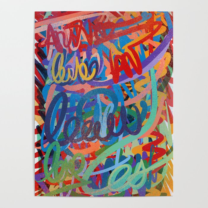 Urban Graffiti Art Love Sprayed  Poster Gallery Image 1