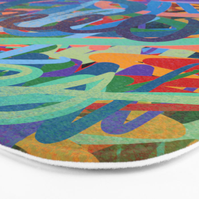 Urban Graffiti Art Love Sprayed  Bath Mat Gallery Image 3