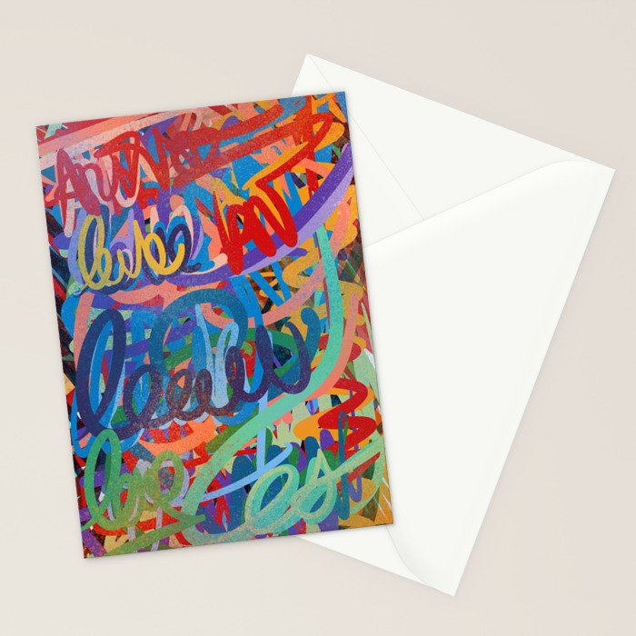 Urban Graffiti Art Love Sprayed  Stationery Card Gallery Image 2