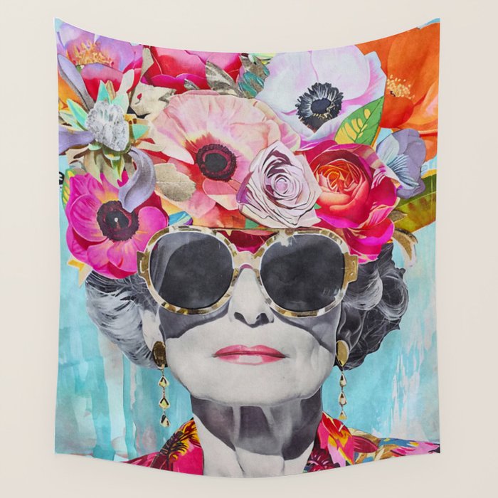  Ageless Glamour Unbound Female Portrait Wall Tapestry Gallery Image 4