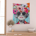  Ageless Glamour Unbound Female Portrait Wall Tapestry Gallery Image 2