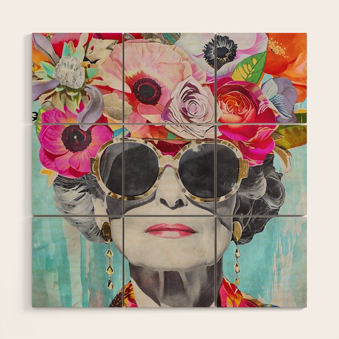  Ageless Glamour Unbound Female Portrait Wood Wall Art Gallery Image 1