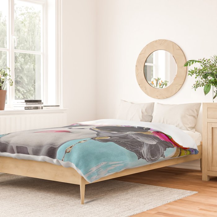  Ageless Glamour Unbound Female Portrait Duvet Cover Gallery Image 2