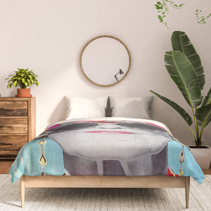  Ageless Glamour Unbound Female Portrait Comforter Gallery Image 3