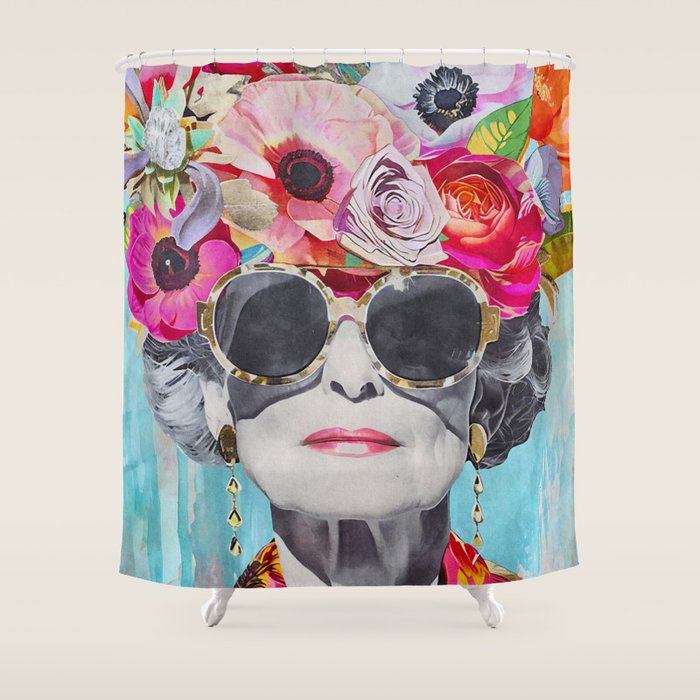  Ageless Glamour Unbound Female Portrait Shower Curtain Gallery Image 1
