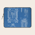 First Computer Patent - Technology Art - Blueprint Laptop Sleeve Gallery Image 1