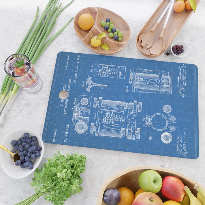 First Computer Patent - Technology Art - Blueprint Cutting Board Gallery Image 2