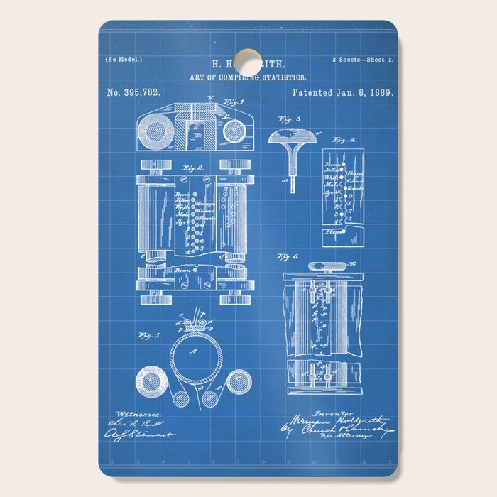 First Computer Patent - Technology Art - Blueprint Cutting Board Gallery Image 1