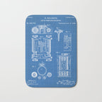 First Computer Patent - Technology Art - Blueprint Bath Mat Gallery Image 1