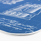 First Computer Patent - Technology Art - Blueprint Bath Mat Gallery Image 3
