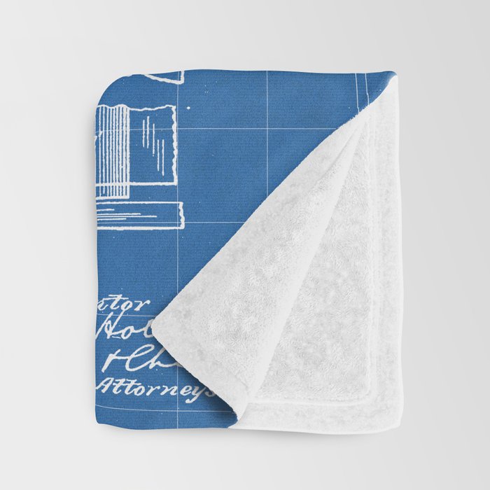 First Computer Patent - Technology Art - Blueprint Throw Blanket Gallery Image 3