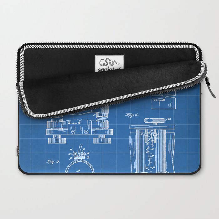 First Computer Patent - Technology Art - Blueprint Laptop Sleeve Gallery Image 2