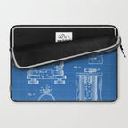First Computer Patent - Technology Art - Blueprint Laptop Sleeve Gallery Image 2