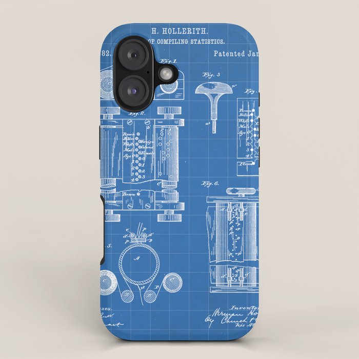 First Computer Patent - Technology Art - Blueprint iPhone Case Gallery Image 1