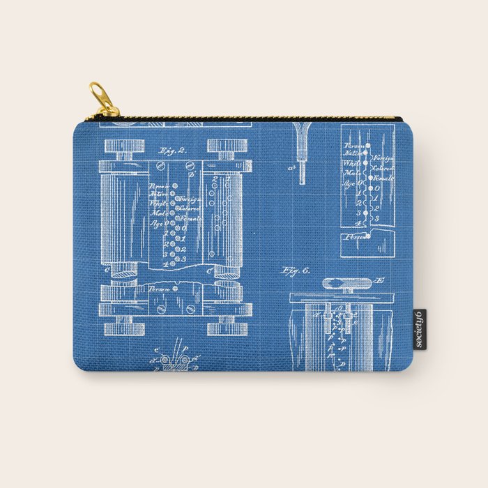 First Computer Patent - Technology Art - Blueprint Carry All Pouch Gallery Image 1