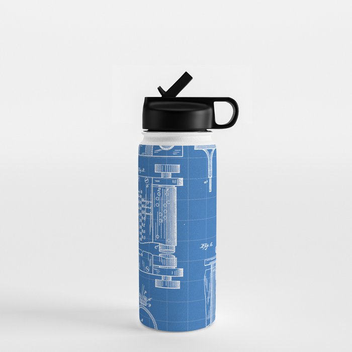 First Computer Patent - Technology Art - Blueprint Water Bottle Gallery Image 1