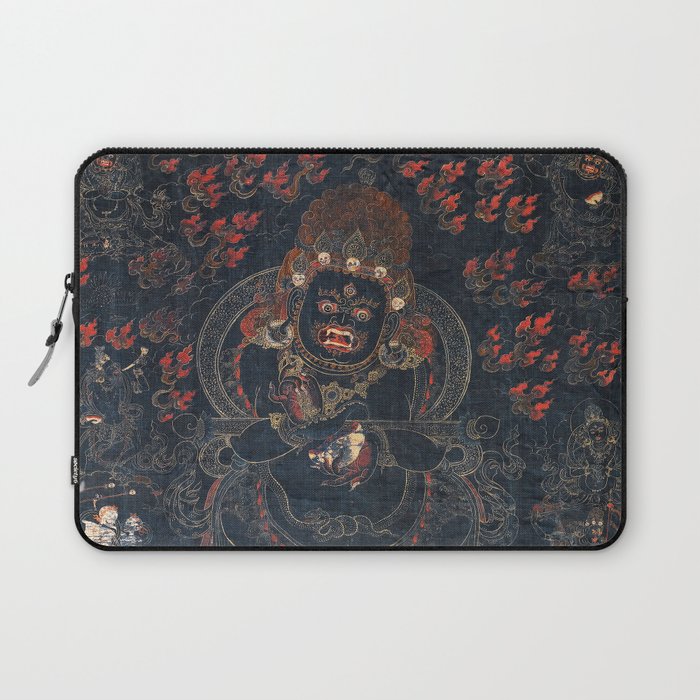 Mahakala Protector Tibetan Buddhist Thangka Laptop Sleeve Gallery Image 1