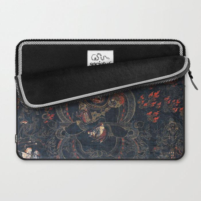Mahakala Protector Tibetan Buddhist Thangka Laptop Sleeve Gallery Image 2