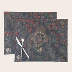 Mahakala Protector Tibetan Buddhist Thangka Placemat Gallery Image 1