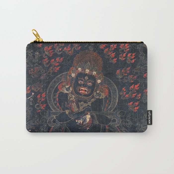 Mahakala Protector Tibetan Buddhist Thangka Carry All Pouch Gallery Image 1