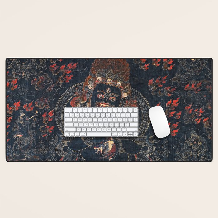 Mahakala Protector Tibetan Buddhist Thangka Desk Mat Gallery Image 1