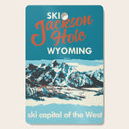 Ski Jackson Hole Wyoming Vintage Ski Poster Cutting Board Gallery Image 1