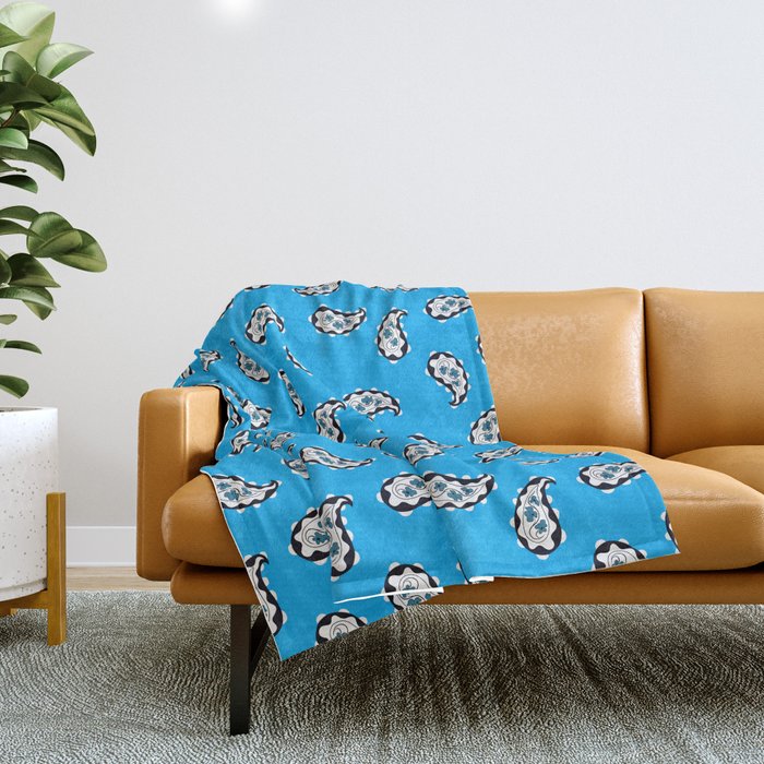 Leafy Whirls 2 Throw Blanket Gallery Image 1