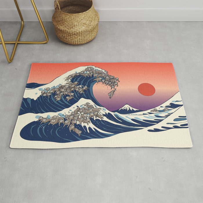 The Great Wave of Sloth Rug Gallery Image 1
