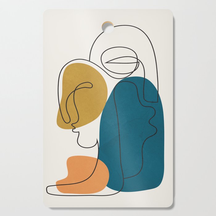Abstract Faces 26 Cutting Board Gallery Image 1