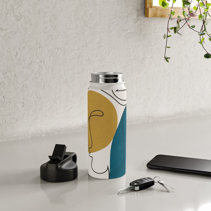 Abstract Faces 26 Water Bottle Gallery Image 4