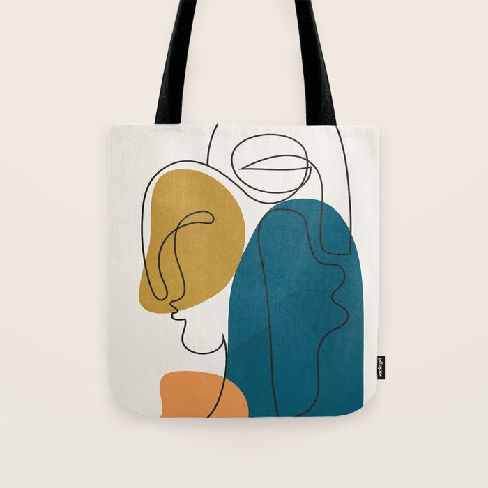 Abstract Faces 26 Tote Bag Gallery Image 1