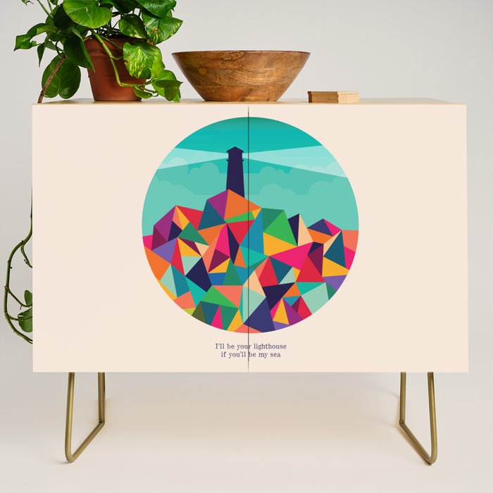 I'll be your lighthouse if you'll be my sea Credenza Gallery Image 1